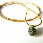 Pine cone necklace-Tiny -Go..